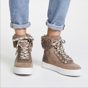 Sam Edelman Luther Faux-Shearling High Top Sneaker